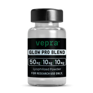 Glow Pro Blend 50mg/10mg/10mg lyophilized research peptide blend vial