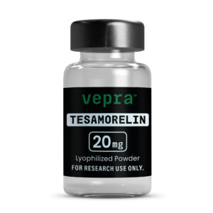 Tesamorelin 20mg lyophilized research peptide vial