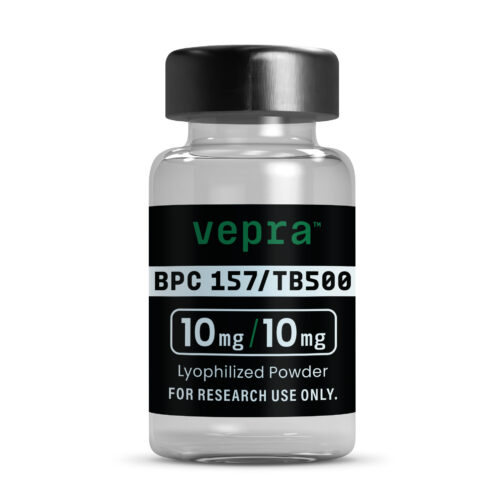 Vepra Peptides BPC157 BPC-157 TB-500 10mg/10mg lyophilized research peptide blend vial