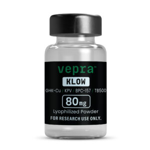 KLOW 80mg lyophilized research peptide blend vial